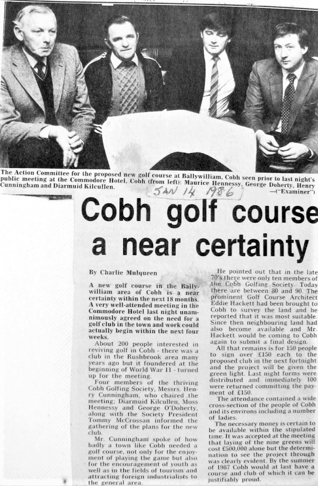 Vintage pic Cobh GC 1986